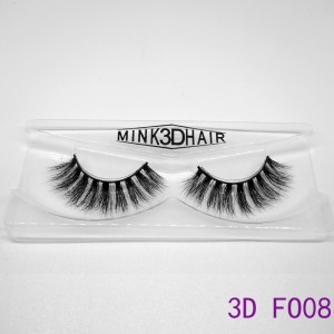 3D naturliga minkögonfransar